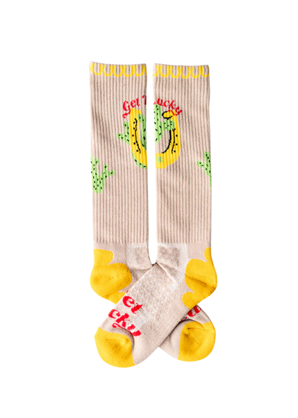 Lucky Chuck- Get Lucky Tan Socks