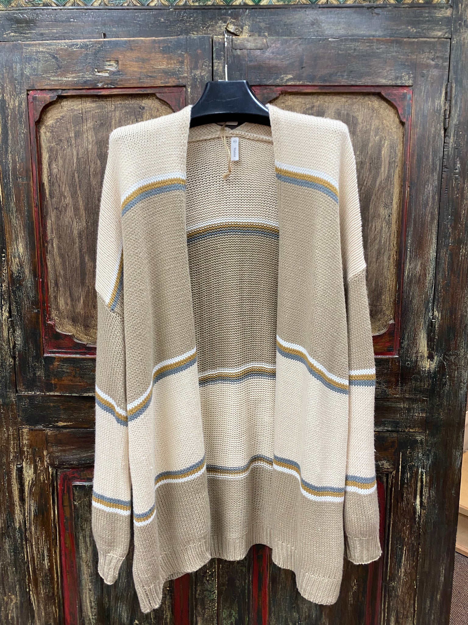 Wishlist Striped Open Front Cardigan