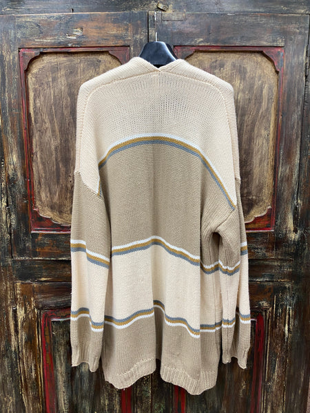 Wishlist Striped Open Front Cardigan