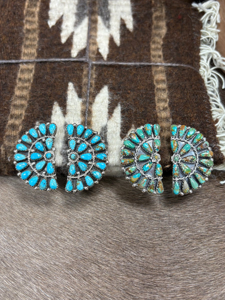 AL Zuni Half Cluster Earring Navajo