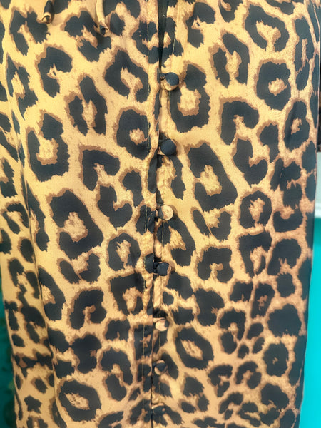 THML Flutter Sleeve Leopard Top