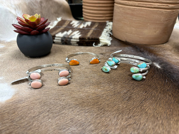 AZT 2 Stone Cuff Bracelet