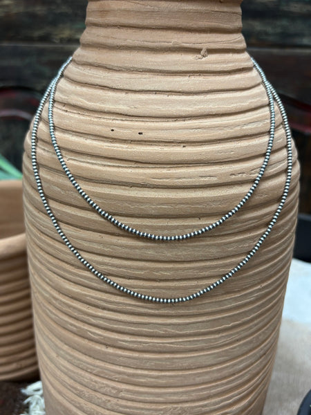 AZT 2mm Navajo Pearl Necklace