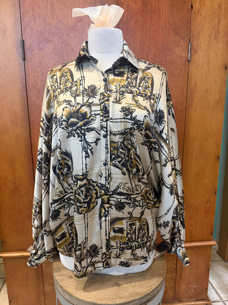 Double D Ranch Petro Plaid Blouse