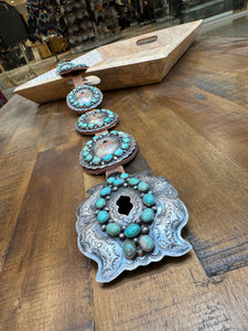 Dan Morgan Turquoise Concho Belt