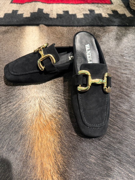 Vaneli Shaine Black Suede