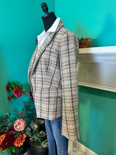 Mystree Single Breast Plaid Blazer