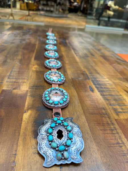 Dan Morgan Turquoise Concho Belt