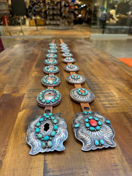 Dan Morgan Turquoise Concho Belt