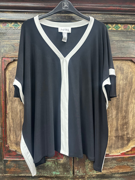 Joseph Ribkoff Short Sleece Tunic Detail Trim Shirt