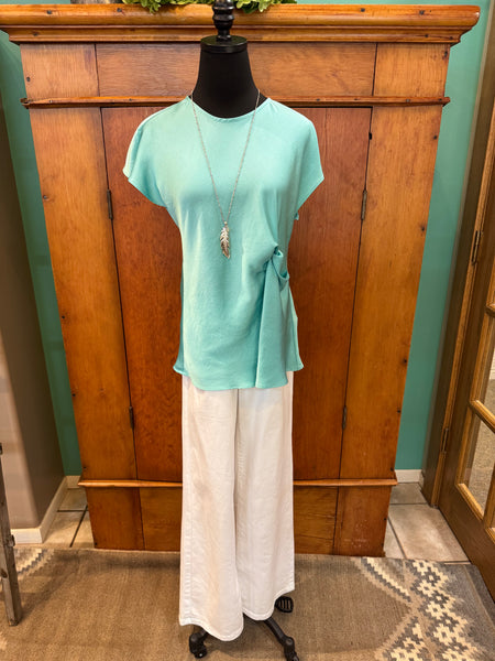 Joseph Ribkoff Twist Front Satin Top