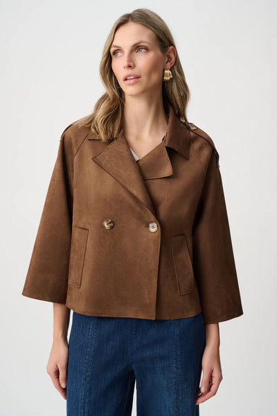 Faux Suede Boxy Jacket