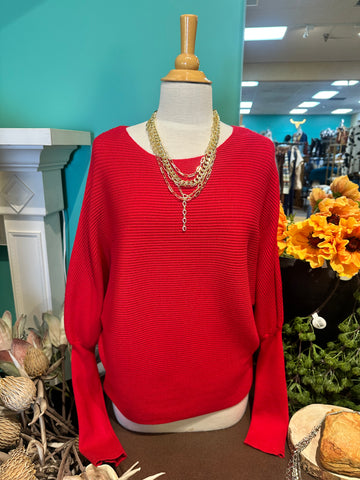 Liverpool Long Sleeve Boat Neck Dolman Sweater