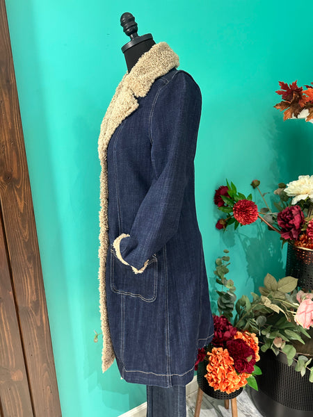 Liverpool Sherpa Trimmed Denim Jacket