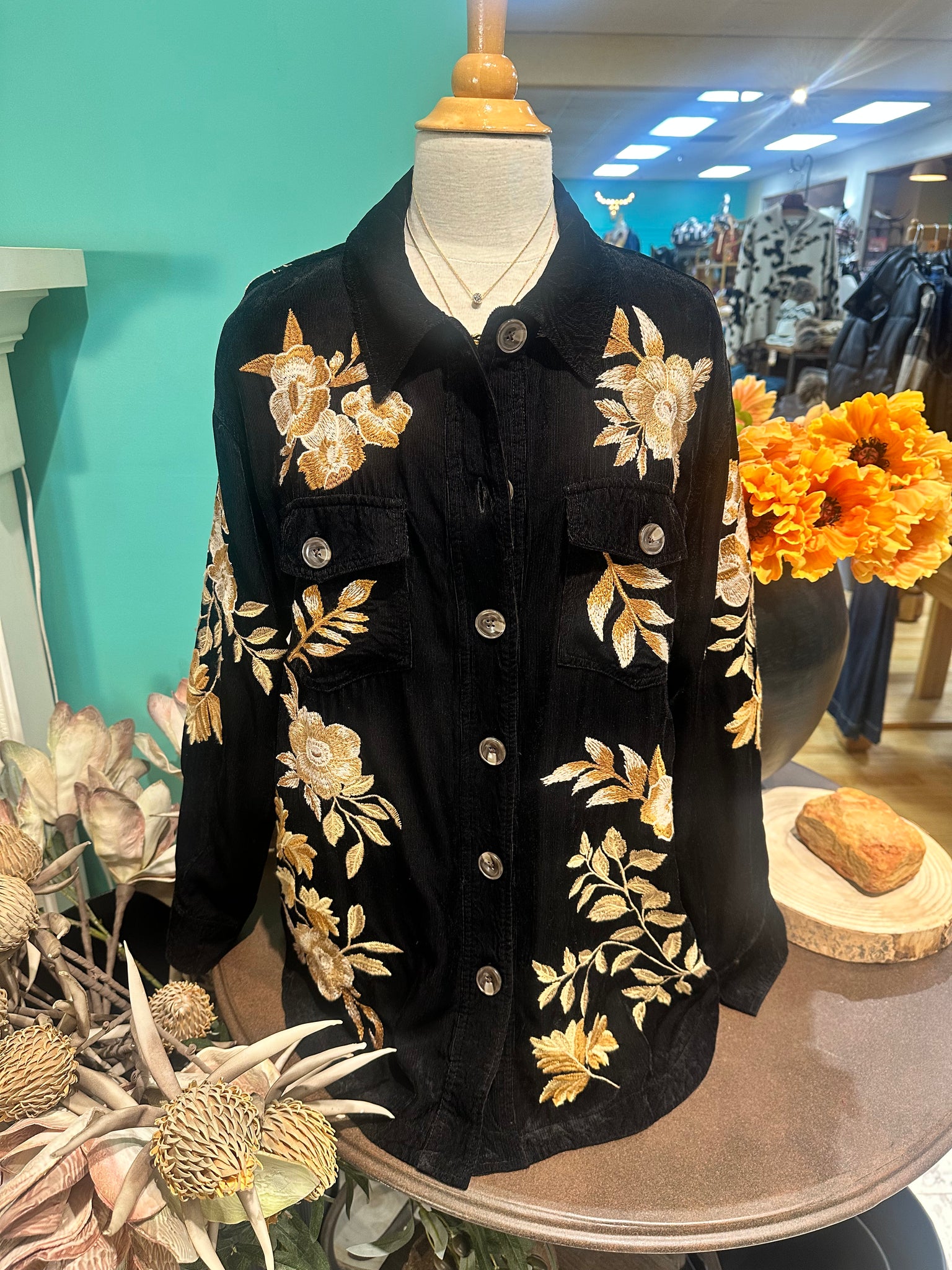 Johnny Was Miela Oversized Shirt Jacket