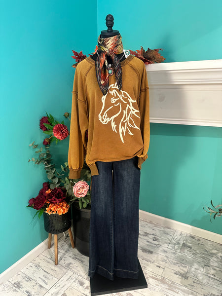 EE:Some Horse Graphic Sweatshirt