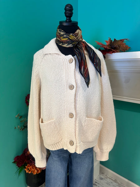 Miou Muse Cactus Button Front Sweater Cardigan