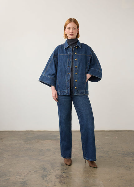 Kimono Sleeve Denim Jacket