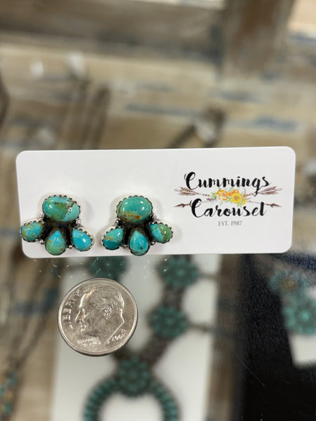 RSI 4 Stone Oval Mini Cluster Post Earring