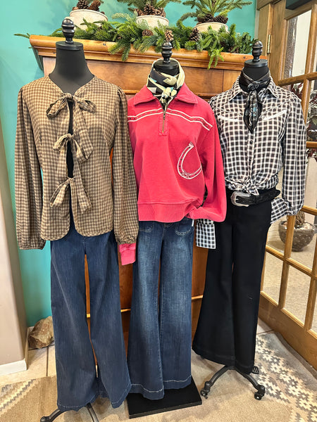 Howdy Hanny The Gingham Pearl Snap