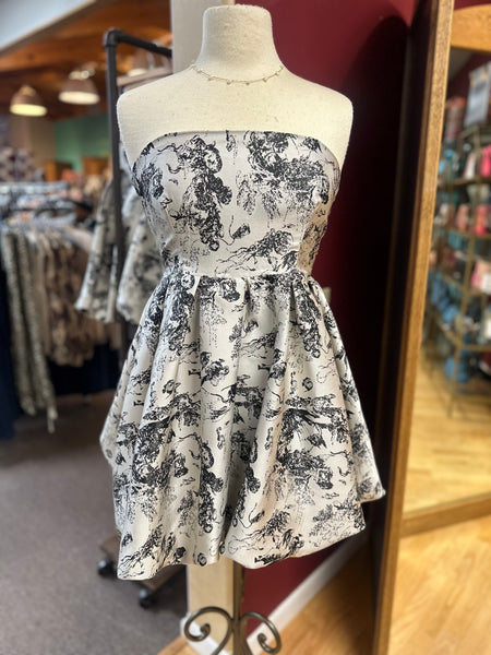 High Waisted Bubble Tie Dress