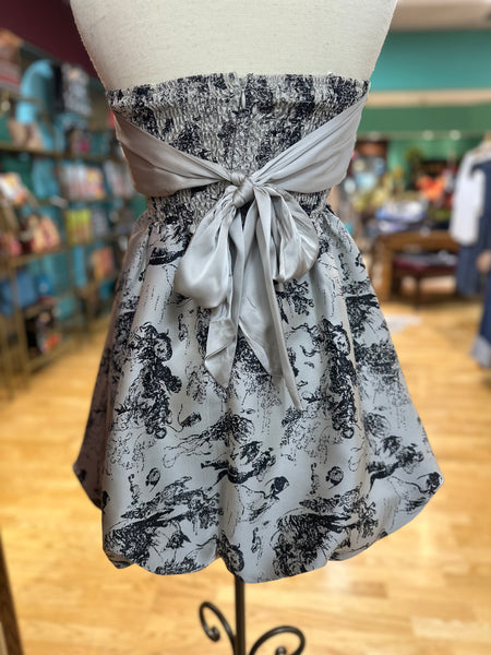 High Waisted Bubble Tie Dress