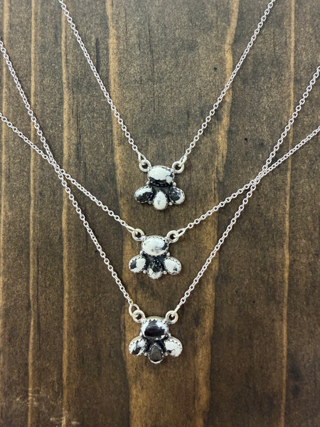 4 Stone Mini White Buffalo Necklace