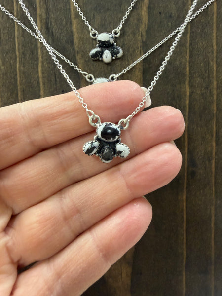 4 Stone Mini White Buffalo Necklace