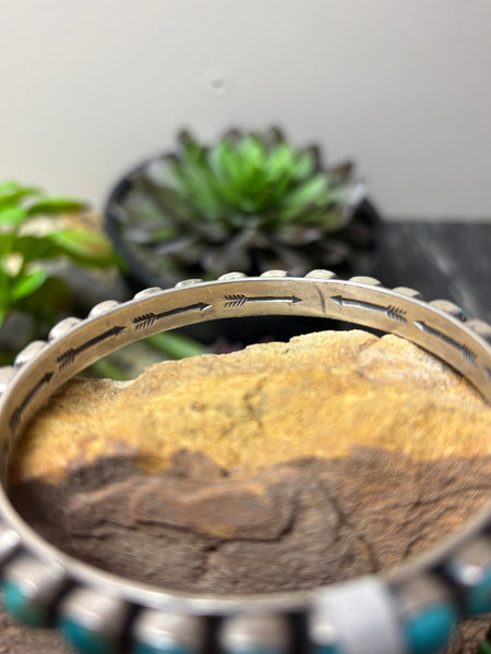 AZT Turquoise & Sterling Bangle