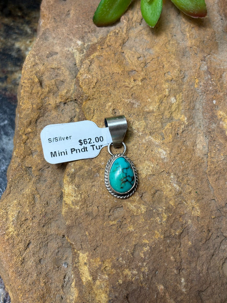 Mini Teardrop Turquoise Pendant