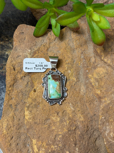 Rectangle Turquoise Pendant