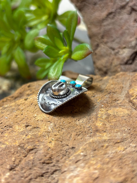 ALZ Tip Your Hat Turquoise Pendant