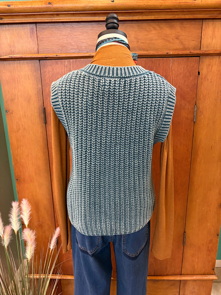 Concho Button Sweater Vest