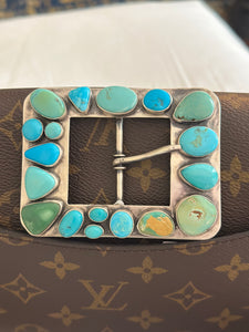 Turquoise Pebbles Belt Buckle