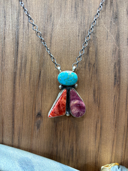 3 Stone Multi Necklace