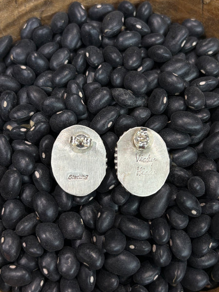 Oval Post Turquoise Earrings