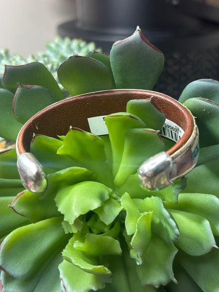 Turquoise/Spiny Oyster Inlay Cuff Bracelet