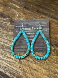 Heshi Loop Turquoise Earrings