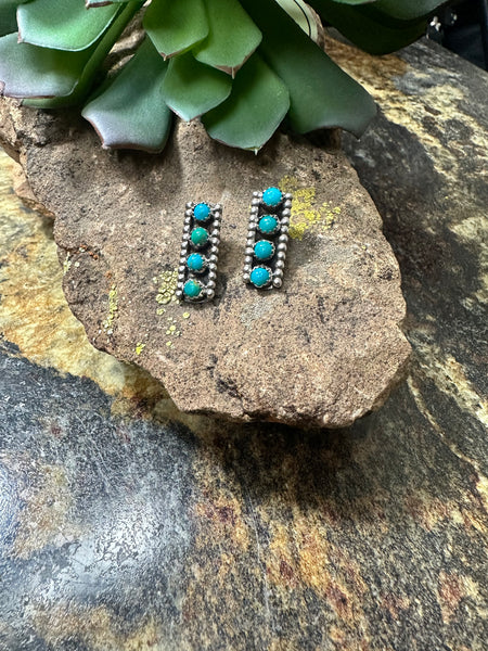 4 Stone Bar Earring