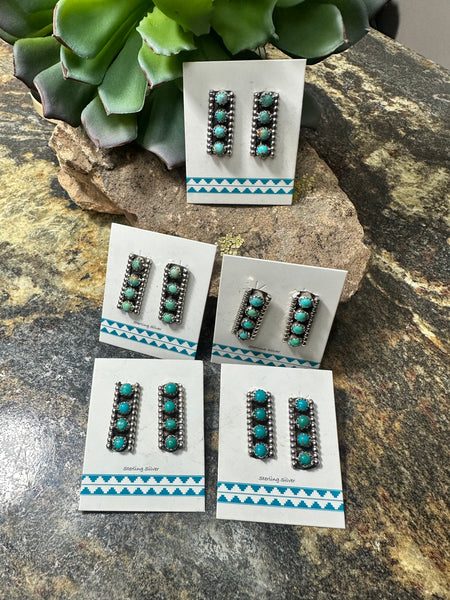 4 Stone Bar Earring