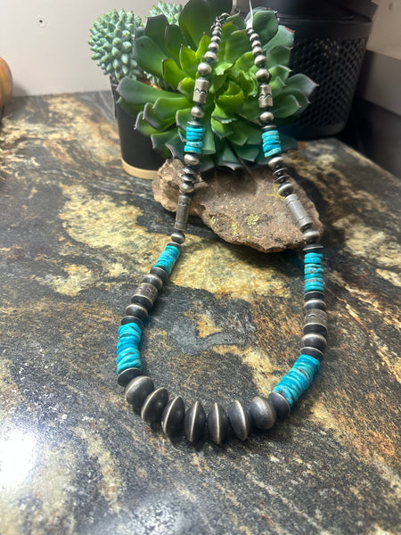 Rose Martin Handmade Navajo Pearl Turquoise Necklace