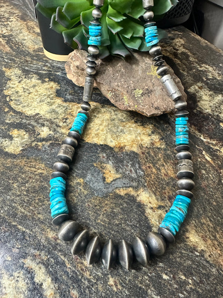 Rose Martin Handmade Navajo Pearl Turquoise Necklace