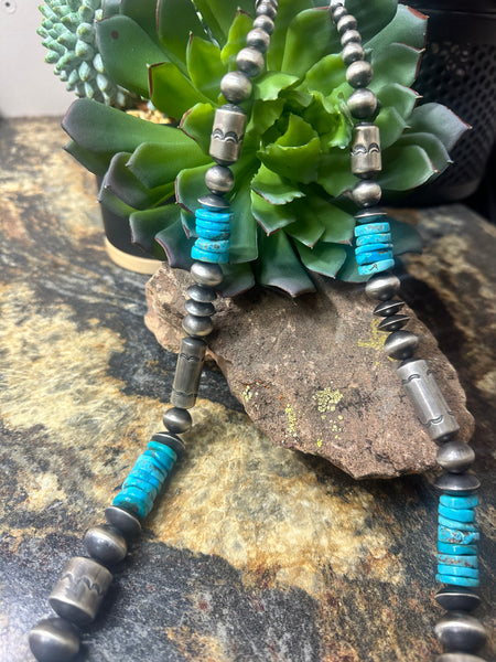 Rose Martin Handmade Navajo Pearl Turquoise Necklace