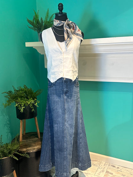 Linen Tuxedo Vest