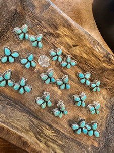 Mini Cluster Kingman Turquoise Earring