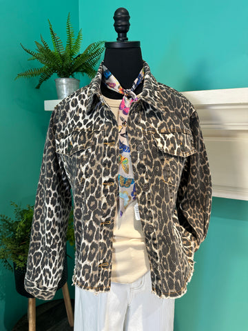 Leopard Trucker Jacket