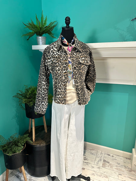 Leopard Trucker Jacket
