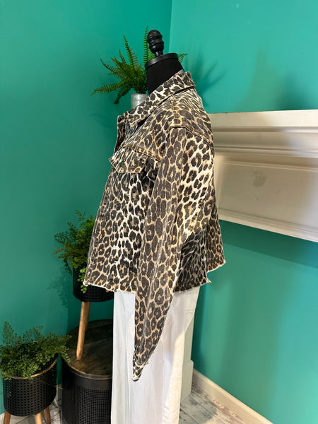 Leopard Trucker Jacket