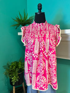 The Printed Ruffle Top