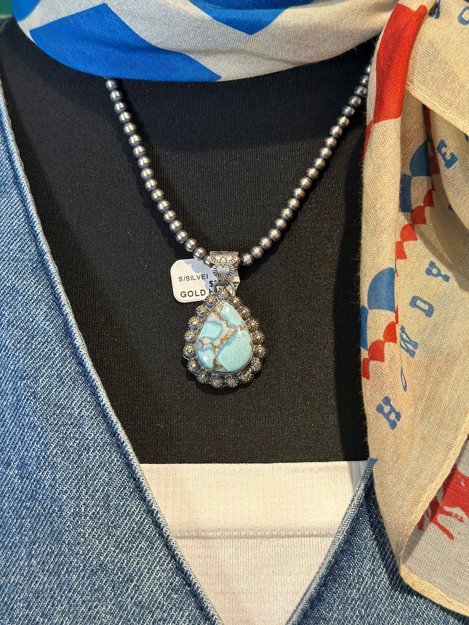 SSJ Golden Hill Turquoise Pendant